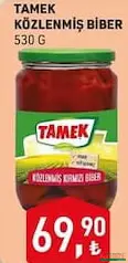 TAMEK KÖZLENMİŞ BİBER 530 G fiyat ve kampanya bilgisi